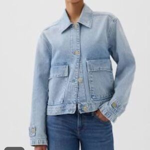 GAP Denim Utility Shirt Jacket Large Tall